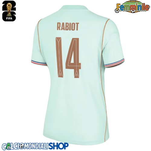 Maglie da calcio Francia Adrien Rabiot #14 Seconda Maglia Femminile Mondiali 2026  Manica Corta